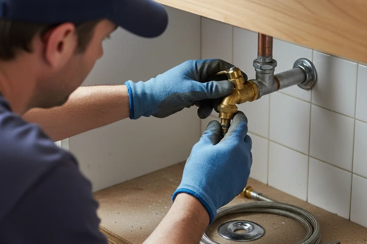 Shutoff valve and fitting work during Well Pump Repair in Concord